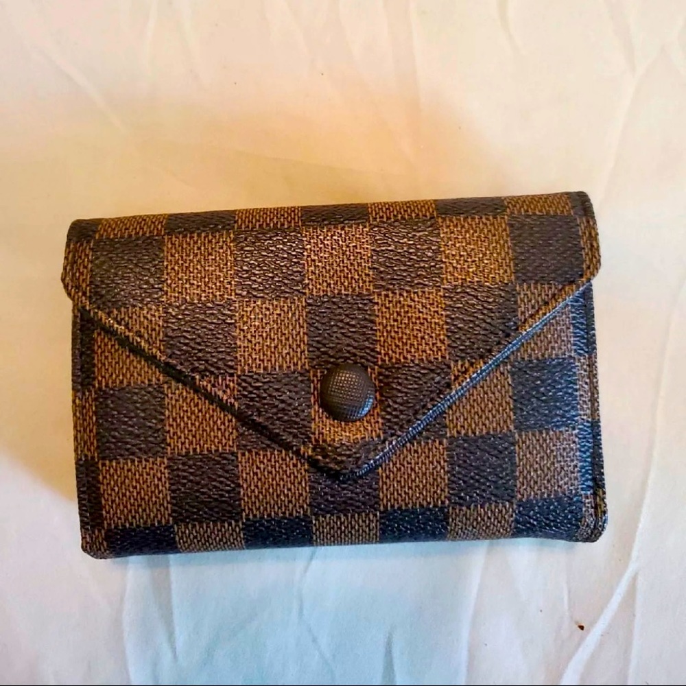 Brown Checkered wallet
